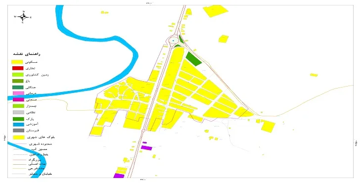 نقشه شیپ فایل (GIS) شهر سیمینه 1404 + عکس با کیفیت