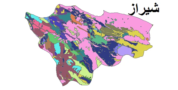 بروزترین نقشه شیپ فایل کاربری اراضی شهرستان شیراز + PDF