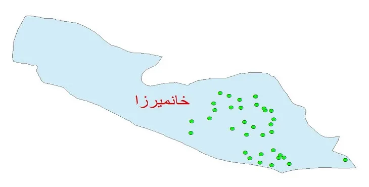 دانلود نقشه شیپ فایل کیفیت آب چاه های شهرستان خانمیرزا