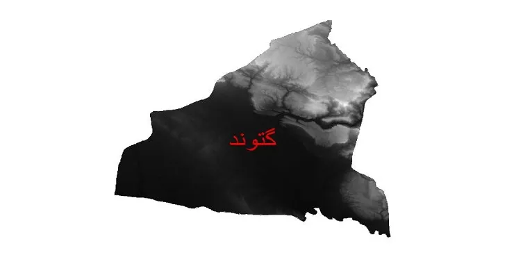 دانلود نقشه دم (DEM) شهرستان گتوند | دقت 30 متر