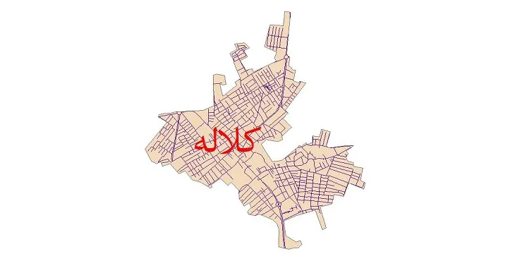 دانلود نقشه شیپ فایل شبکه معابر شهر کلاله