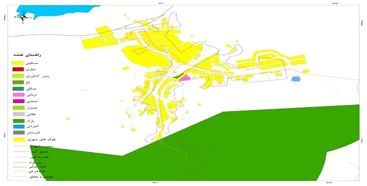نقشه شیپ فایل (GIS) شهر خمارلو 1404 + عکس با کیفیت