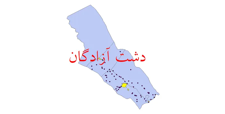 دانلود نقشه شیپ فایل (GIS) تقسیمات سیاسی شهرستان دشت آزادگان سال 1400