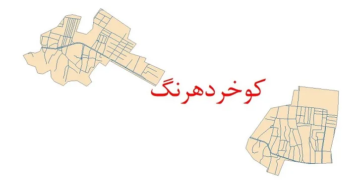 دانلود نقشه شیپ فایل شبکه معابر شهر کوخردهرنگ