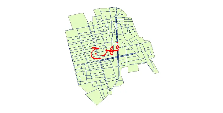دانلود نقشه شیپ فایل شبکه معابر شهر فهرج