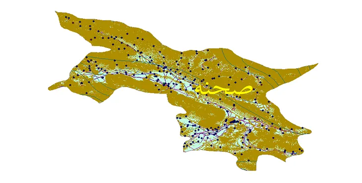 دانلود نقشه های شیپ فایل شهرستان صحنه + کاملترین لایه GIS