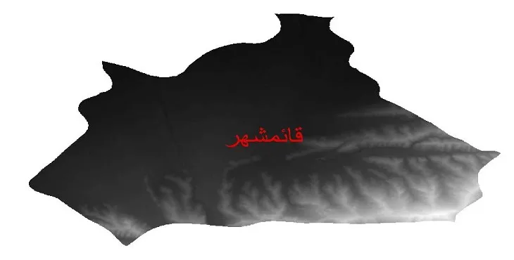 دانلود نقشه دم (DEM) شهرستان قائمشهر | دقت 30 متر