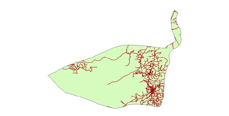جدیدترین نقشه شیپ فایل راه های شهرستان ماسال + PDF