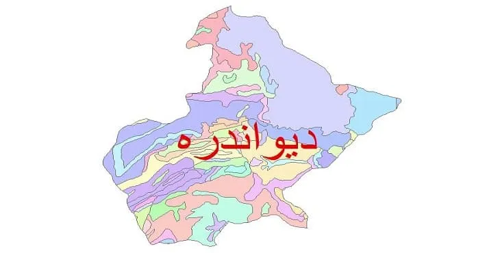 نقشه شیپ فایل (GIS) زمین شناسی شهرستان دیواندره