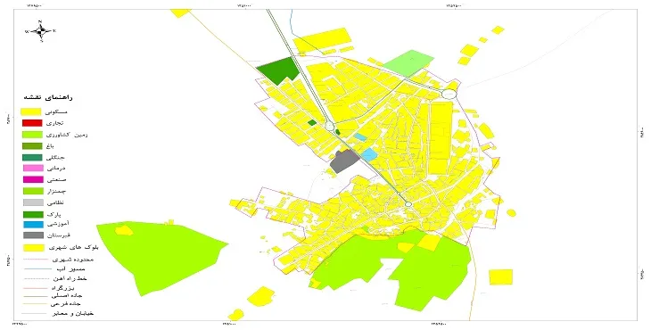نقشه شیپ فایل (GIS) شهر سنگان 1404 + عکس با کیفیت