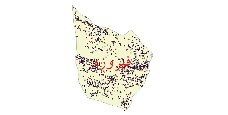 دانلود نقشه جمعیت نقاط شهری و روستایی شهرستان فیروزه از سال 1335 تا 1395