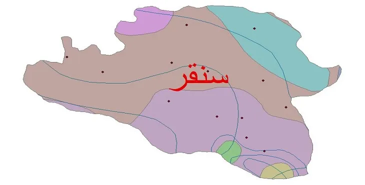 نقشه شیپ‌ فایل اقلیم‌شناسی شهرستان سنقر + 7 لایه اقلیمی