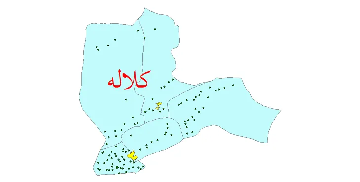 دانلود نقشه شیپ فایل (GIS) تقسیمات سیاسی شهرستان کلاله سال 1400