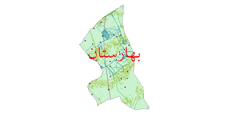 دانلود نقشه های شیپ فایل شهرستان بهارستان + کاملترین لایه GIS