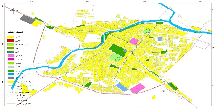 نقشه شیپ فایل (GIS) شهر سوسنگرد 1404 + عکس با کیفیت
