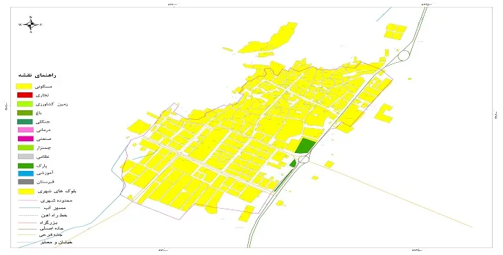جدیدترین نقشه شهر دهج | قابل چاپ + کیفیت بالا