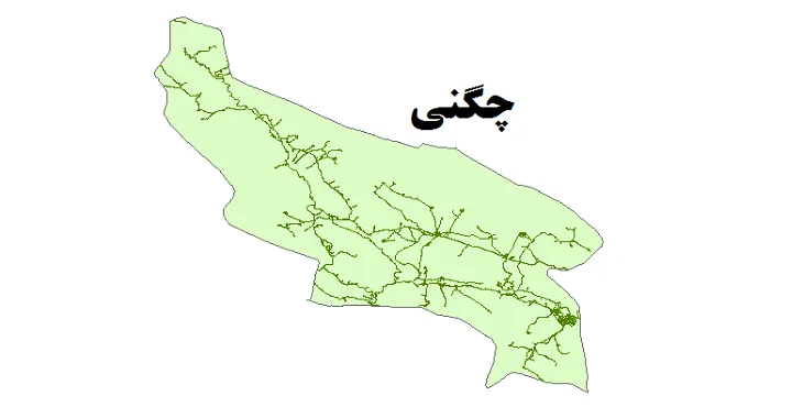 جدیدترین نقشه شیپ فایل راه های شهرستان چگنی + PDF