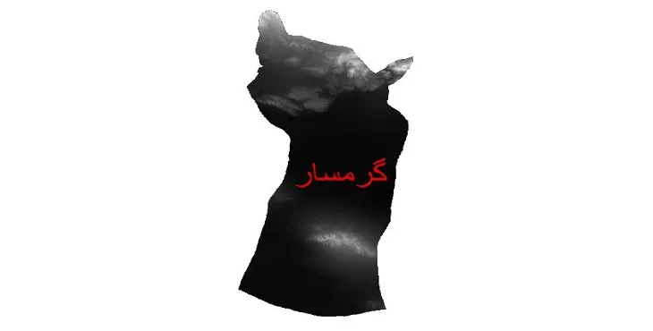 دانلود نقشه دم (DEM) شهرستان گرمسار | دقت 30 متر