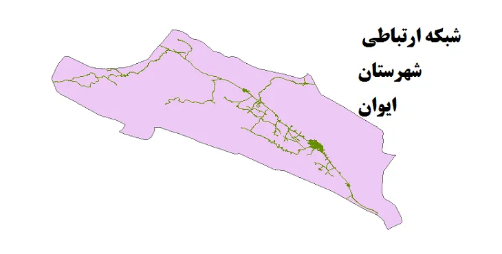 جدیدترین نقشه شیپ فایل راه های شهرستان ایوان + PDF
