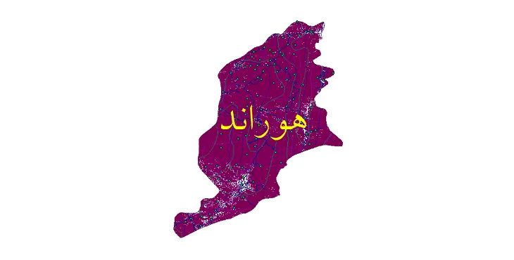 دانلود نقشه های شیپ فایل شهرستان هوراند + کاملترین لایه GIS