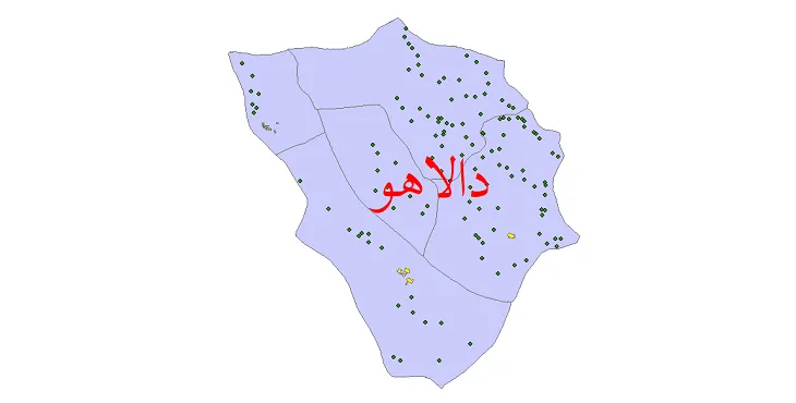 دانلود نقشه شیپ فایل (GIS) تقسیمات سیاسی شهرستان دالاهو سال 1400