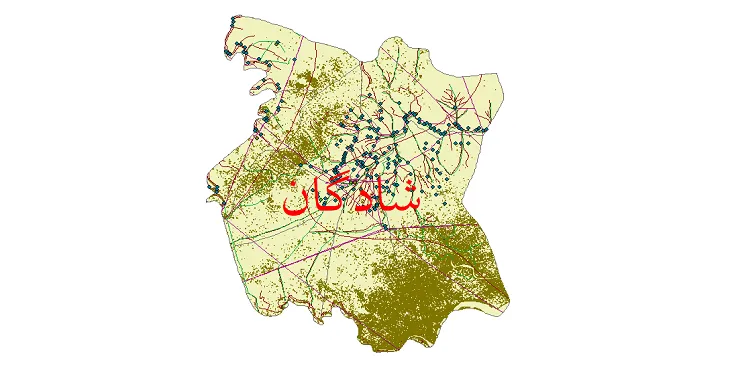 دانلود نقشه های شیپ فایل شهرستان شادگان + کاملترین لایه GIS