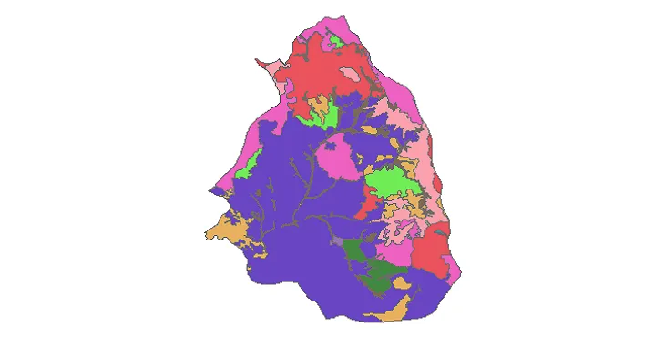 بروزترین نقشه شیپ فایل کاربری اراضی شهرستان تکاب + PDF