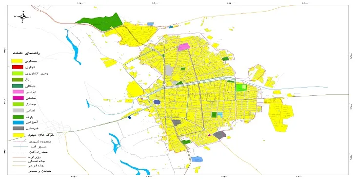 نقشه شیپ فایل (GIS) شهر شاهین دژ 1404 + عکس با کیفیت