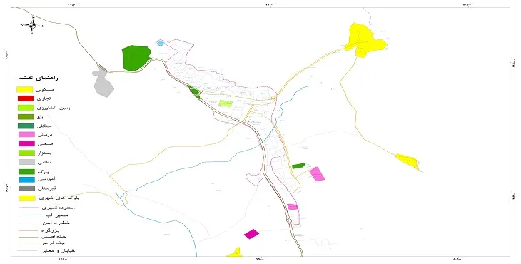 نقشه شیپ فایل (GIS) شهر سروآباد 1404 + عکس با کیفیت