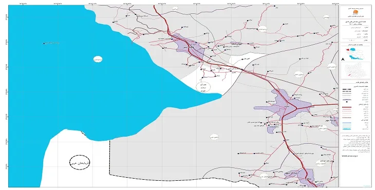 نقشه روستاهای شهرستان عجبشیر + کیفیت بالا