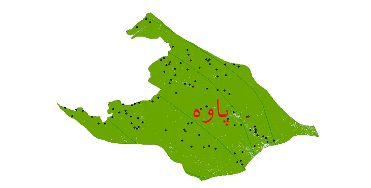 دانلود نقشه های شیپ فایل شهرستان پاوه + کاملترین لایه GIS