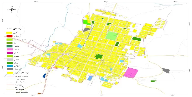 جدیدترین نقشه شهر الشتر | قابل چاپ + کیفیت بالا