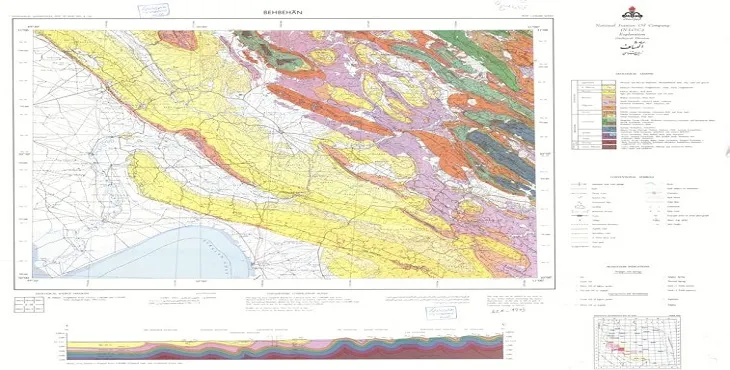 نقشه زمین‌ شناسی محدوده شهری بهبهان + تصویر با کیفیت بالا