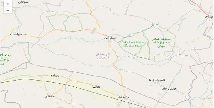 دانلود نقشه شهرستان اسفراین + pdf با کیفیت بالا