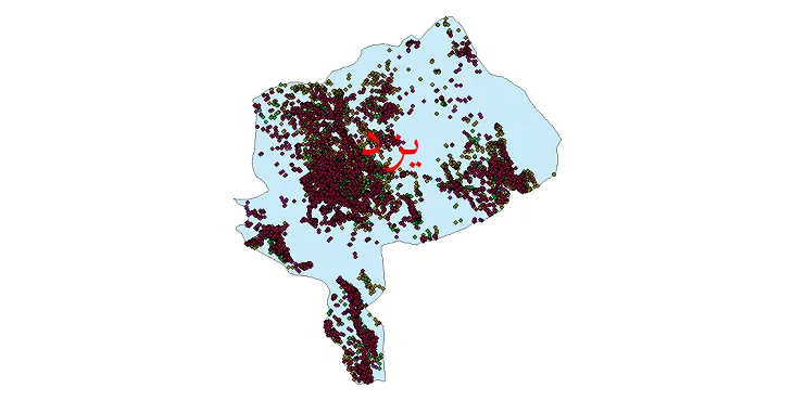 شیپ فایل جمعیت نقاط شهری و روستایی استان یزد از سال 35 تا 95