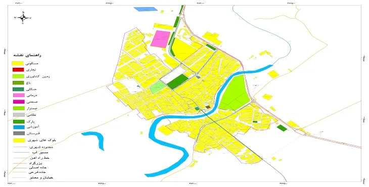 نقشه شیپ فایل (GIS) شهر هندیجان 1404 + عکس با کیفیت