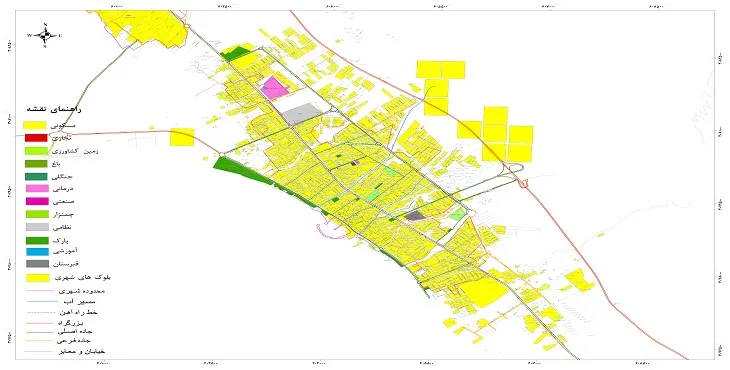 نقشه شیپ فایل (GIS) شهر بندر کنگان 1404 + عکس با کیفیت