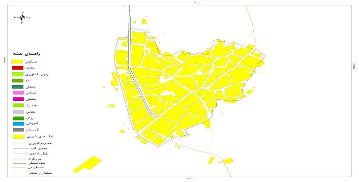 نقشه شیپ فایل (GIS) شهر نوربهار 1404 + عکس با کیفیت