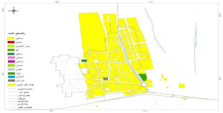 نقشه شیپ فایل (GIS) شهر سنخواست 1404 + عکس با کیفیت