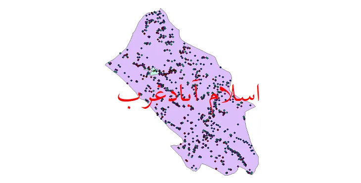 دانلود نقشه شیپ فایل جمعیت نقاط شهری و روستایی شهرستان اسلام آباد غرب از سال 1335 تا 1395