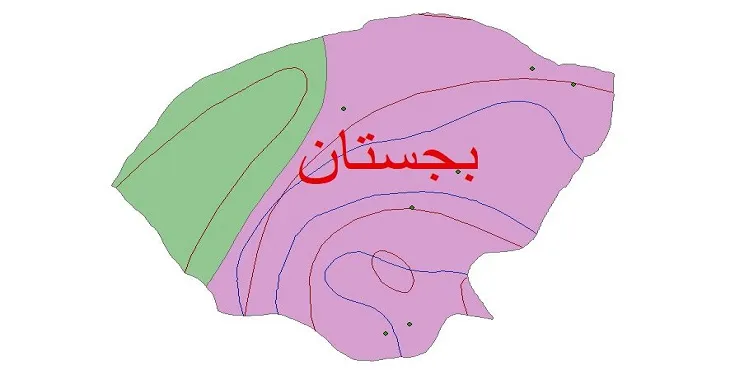 نقشه شیپ‌ فایل اقلیم‌شناسی شهرستان بجستان + 7 لایه اقلیمی