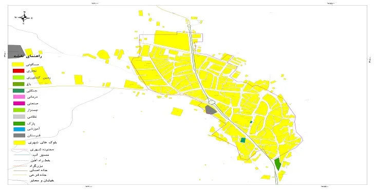 نقشه شیپ فایل (GIS) شهر هوراند 1404 + عکس با کیفیت