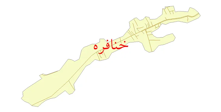 دانلود نقشه شیپ فایل شبکه معابر شهر خنافره