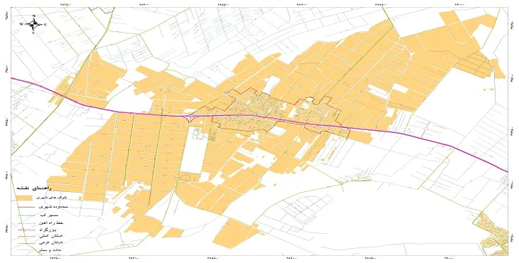 نقشه خیابان‌ها و معابر شهر صفادشت + عکس کیفیت بالا