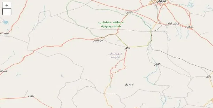 دانلود نقشه شهرستان بردسیر + pdf با کیفیت بالا