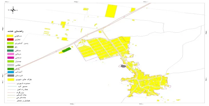 نقشه شیپ فایل (GIS) شهر نرجه 1404 + عکس با کیفیت
