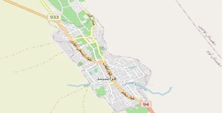 دانلود نقشه شهر فراشبند + pdf با کیفیت بالا