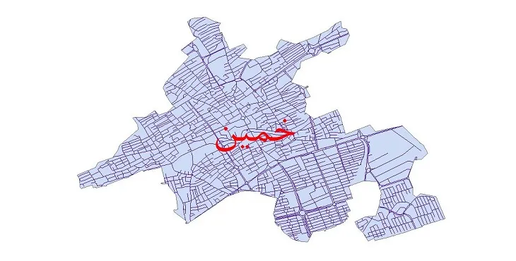 دانلود نقشه شیپ فایل شبکه معابر شهر خمین