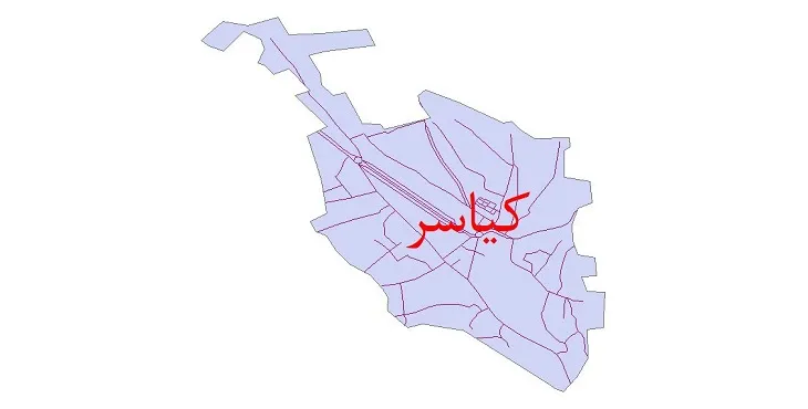 دانلود نقشه شیپ فایل شبکه معابر شهر کیاسر