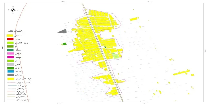 نقشه شیپ فایل (GIS) شهر بادوله 1404 + عکس با کیفیت